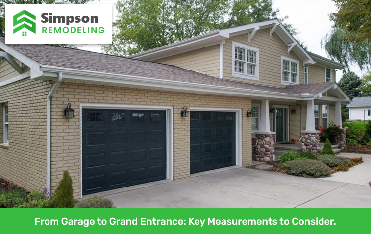 Exterior view of a stylish garage entrance with modern design