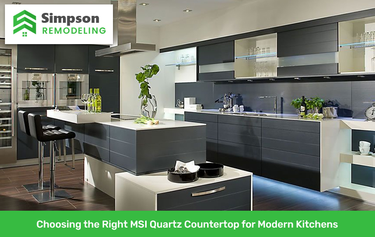 MSI Quartz countertop with modern design and sleek finish.